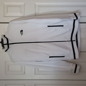 Northface white with black logos and zippers